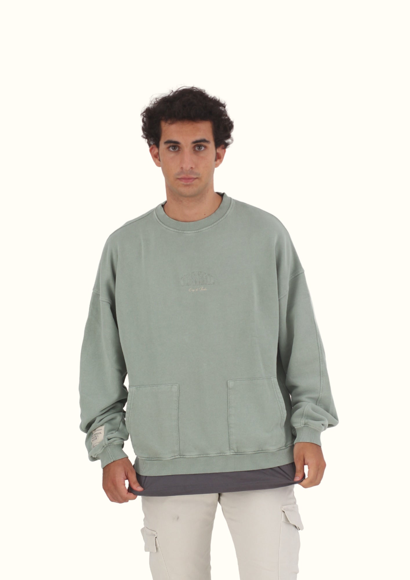 CREWNECK CHARLEVILLE OVERSIZE SAGE GREEN PALETTE