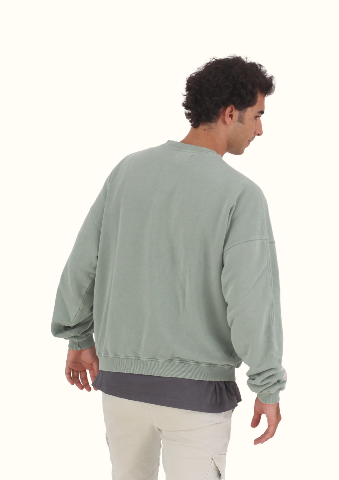 CREWNECK CHARLEVILLE OVERSIZE SAGE GREEN PALETTE
