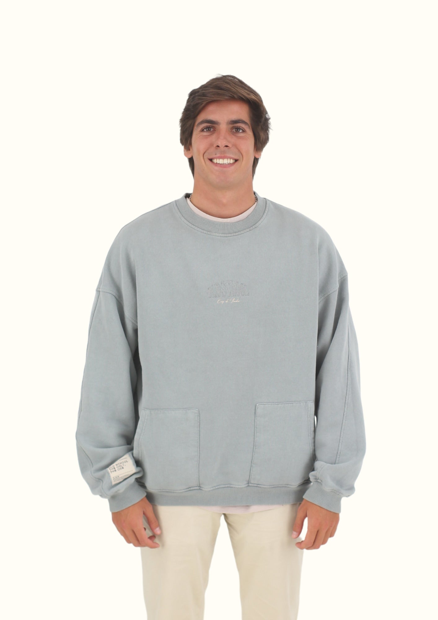 CREWNECK MONTPELLIER OVERSIZE CADET BLUE PALETTE