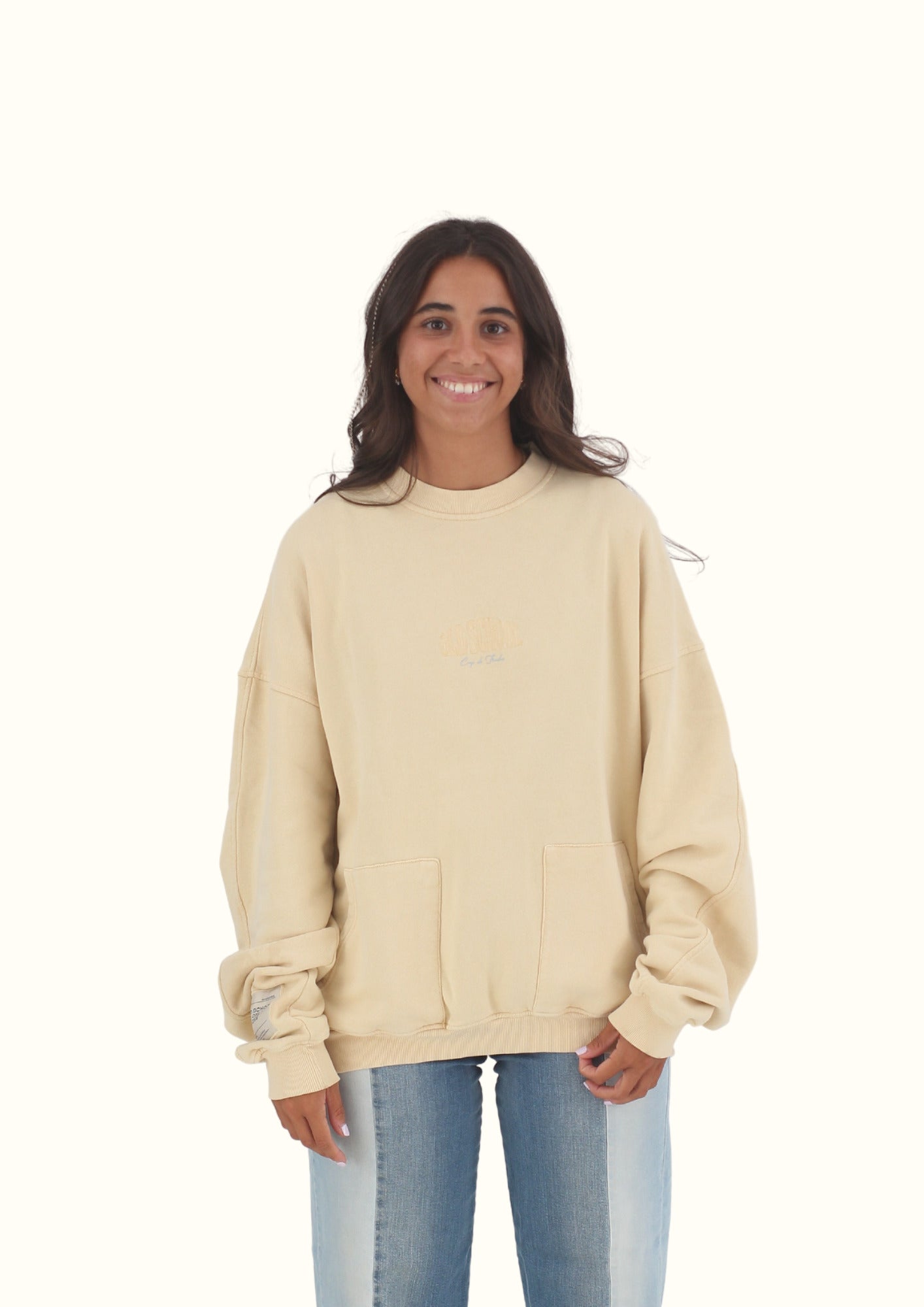 CREWNECK CANNES OVERSIZE CREAM PALETTE