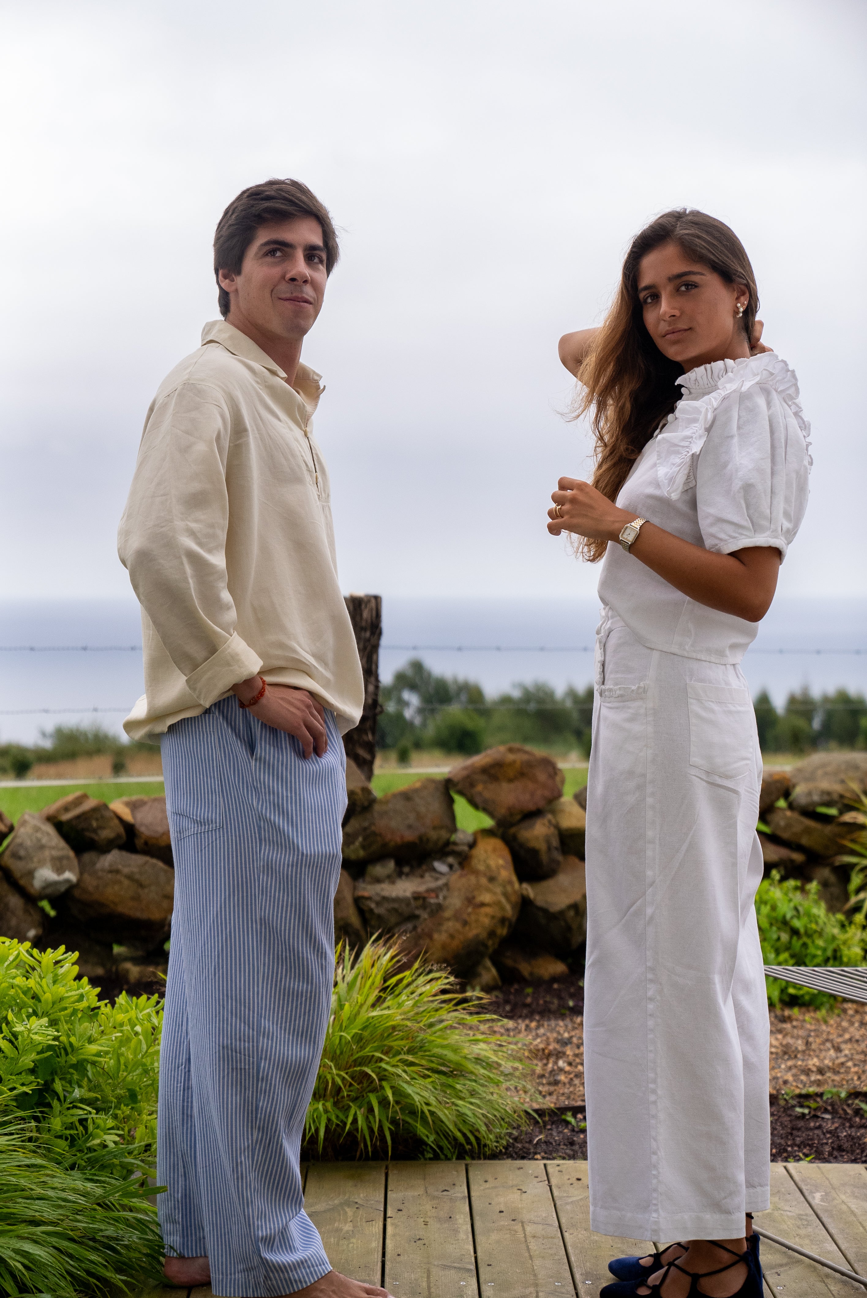 HELIOS WHITE LINEN PANTS