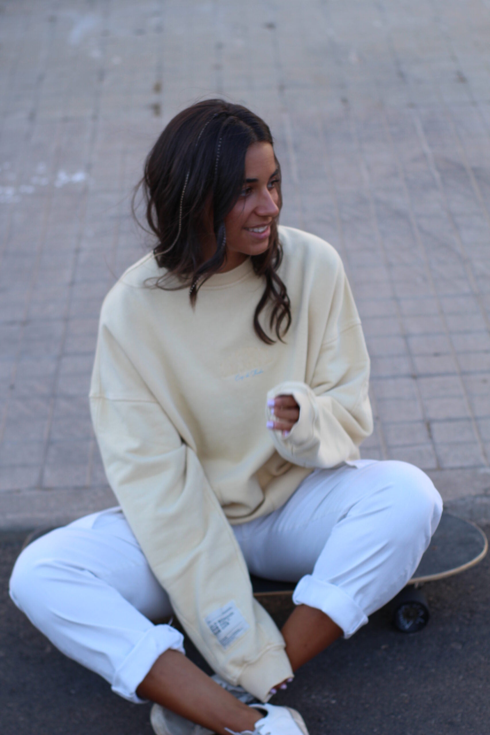 CREWNECK CANNES OVERSIZE CREAM PALETTE