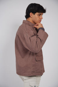 Chaqueta Denim Burdeos