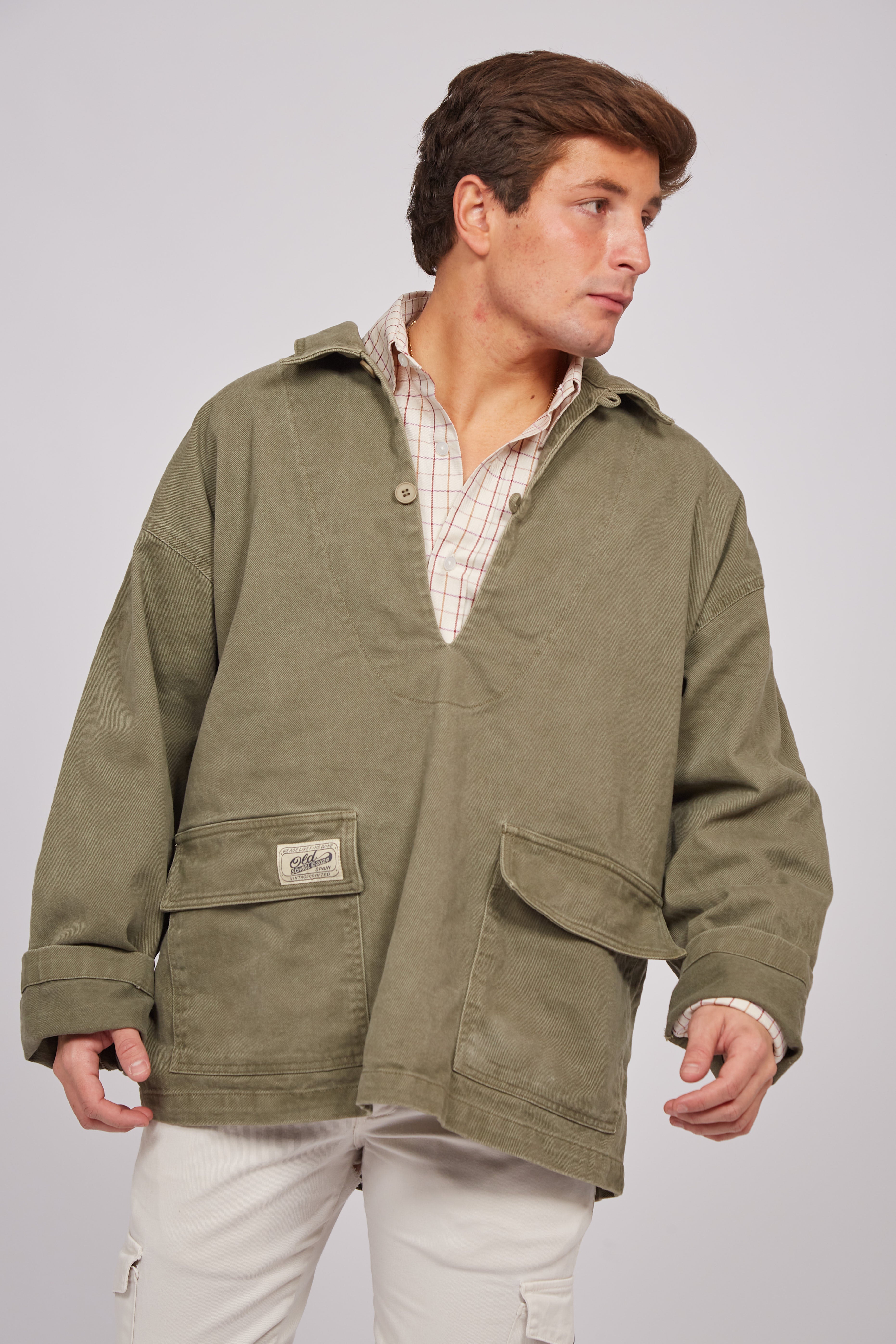 Chaqueta Denim Khaki